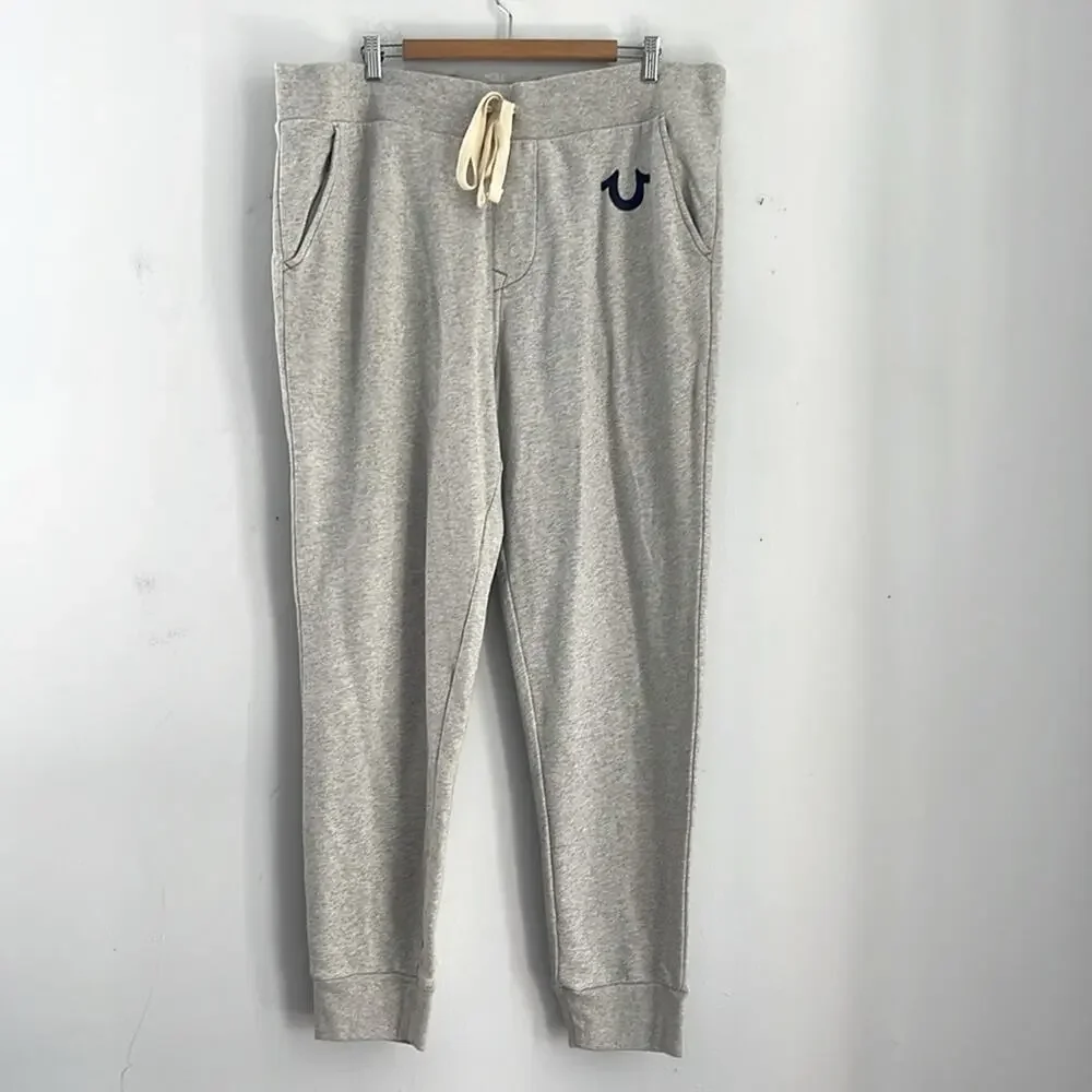 True Religion elastic waist pull on drawstring waist jogger style sweatpants XL
